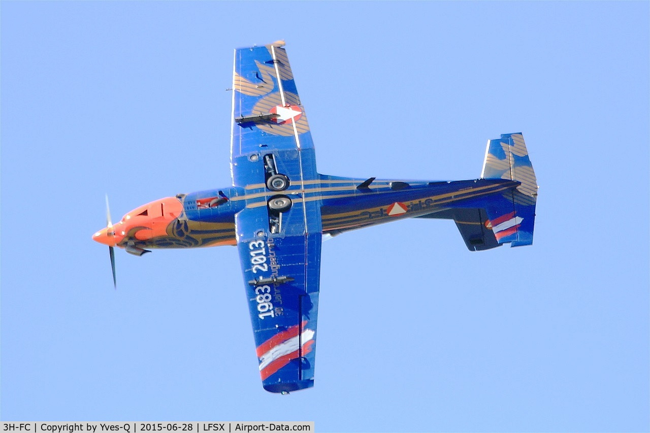 3H-FC, Pilatus PC-7 Turbo Trainer C/N 414, Pilatus PC-7 Turbo Trainer, On display, Luxeuil-St Sauveur  Air Base 116 (LFSX) Air show 2015