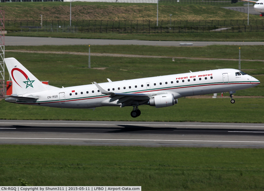 CN-RGQ, 2014 Embraer 190AR (ERJ-190-100IGW) C/N 19000682, Landing rwy 14R