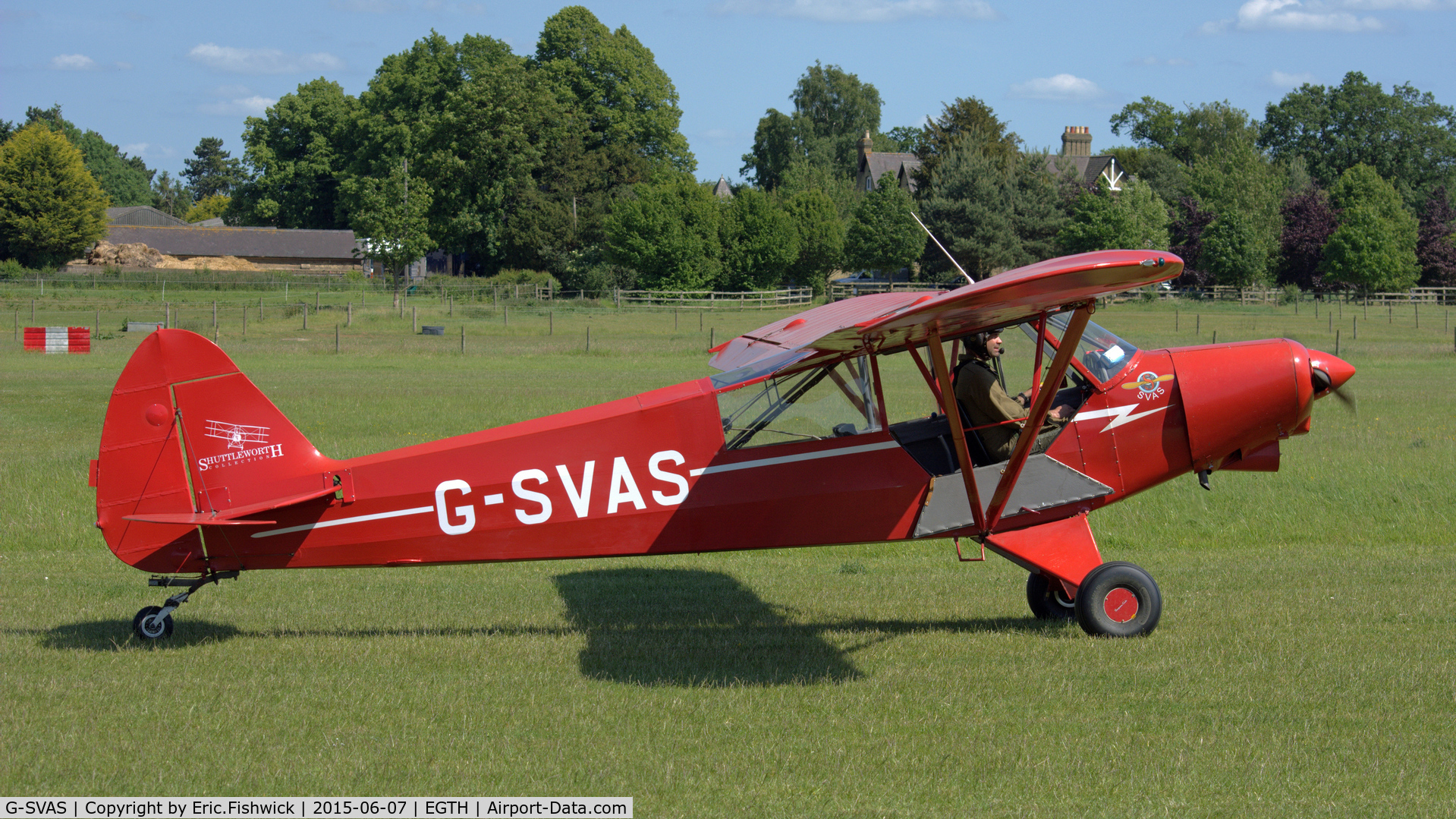 G-SVAS, 1961 Piper PA-18-150 Super Cub C/N 18-7605, 2. G-SVAS at The Shuttleworth Flying Day and LAA Party in the Park, June 2015.