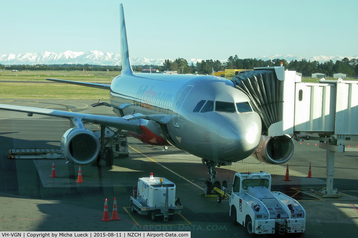 VH-VGN, 2010 Airbus A320-232 C/N 4434, At Christchurch