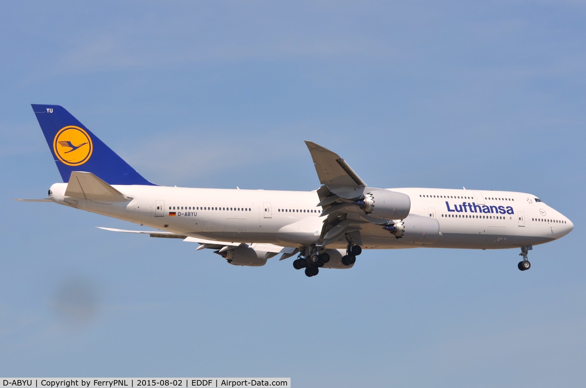 D-ABYU, 2015 Boeing 747-830 C/N 37845, Lufthansa newest B748. Delivered May 1st 2015.