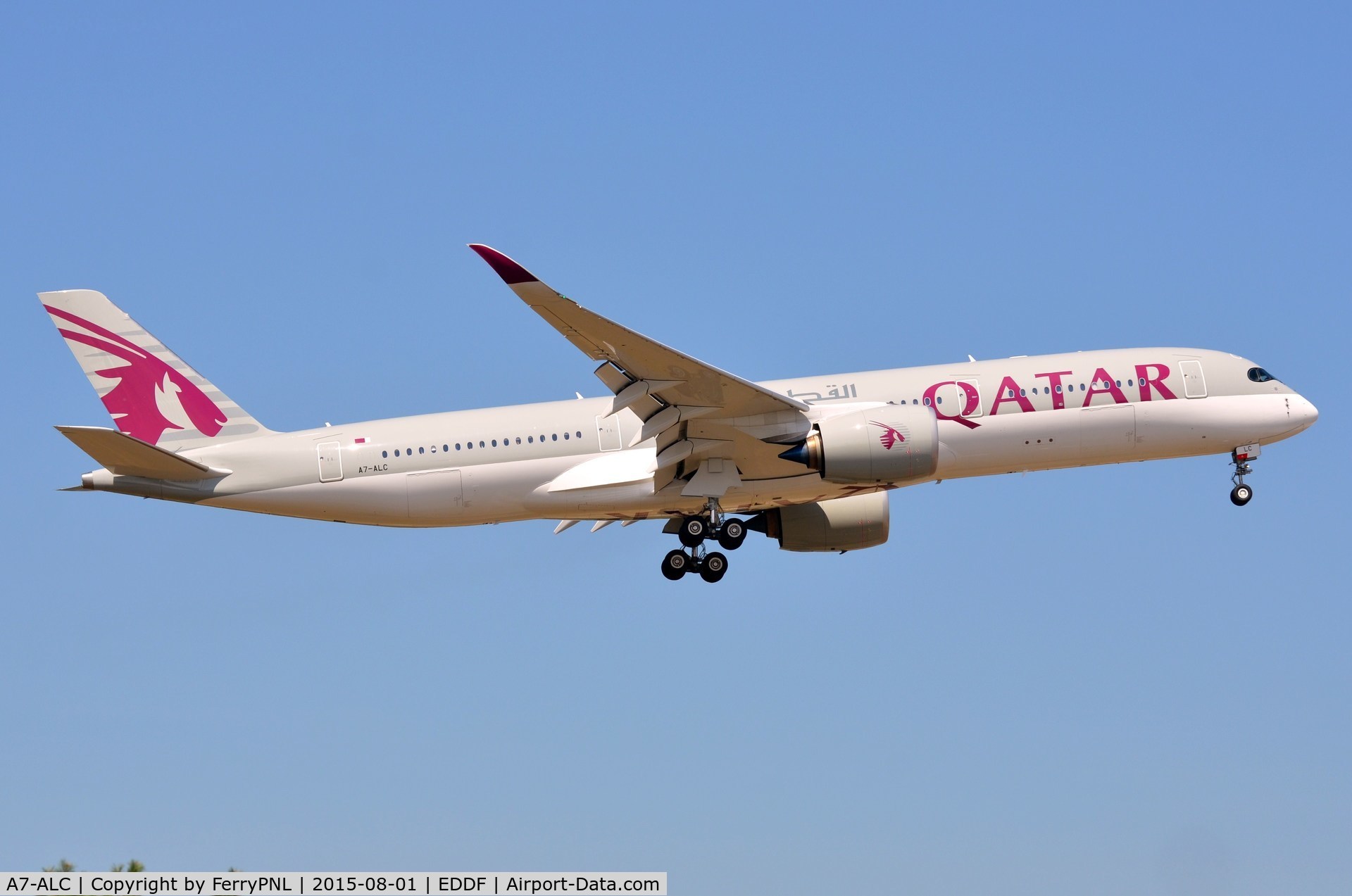 A7-ALC, 2015 Airbus A350-941 C/N 009, Qatar A359 was the highlight of the day.