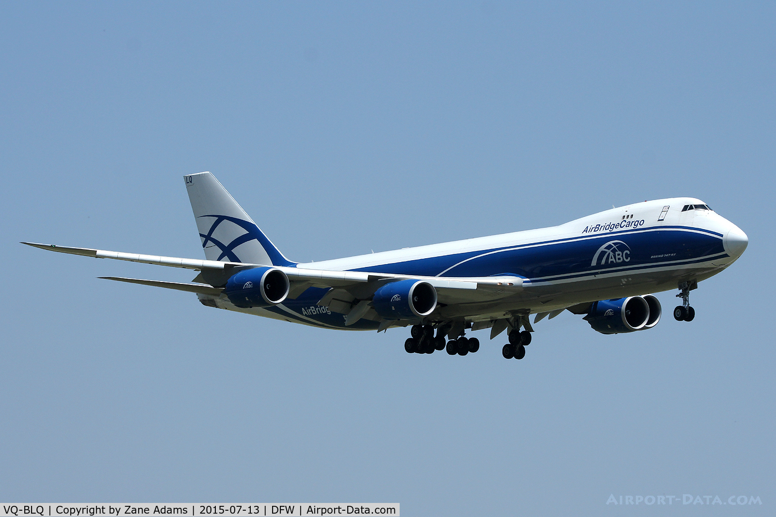 VQ-BLQ, 2011 Boeing 747-8HVF/SCD C/N 37581, Landing at DFW Airport