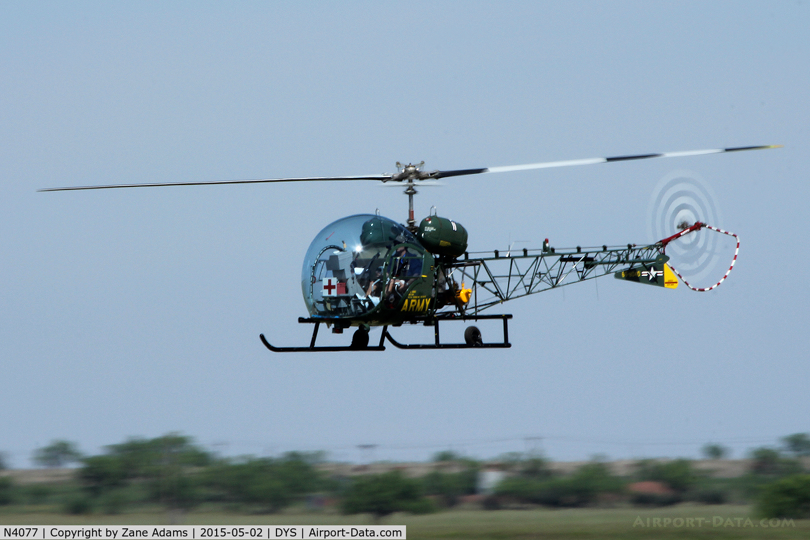 N4077, 1965 Bell 47G-3B-1 Sioux C/N 3473, At the 2014 Big Country Airshow - Dyess AFB, TX