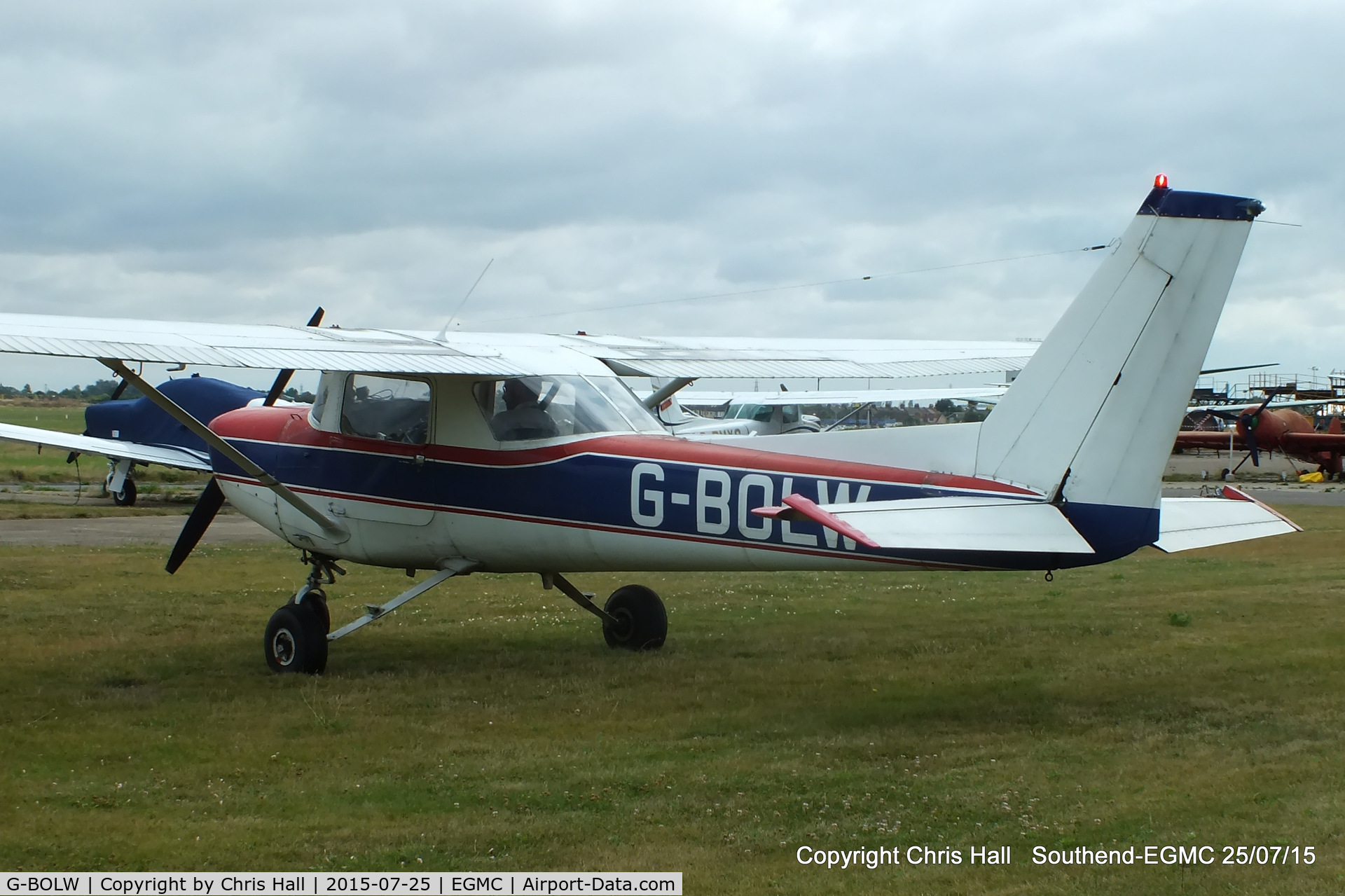 G-BOLW, 1977 Cessna 152 C/N 15280589, at Southend