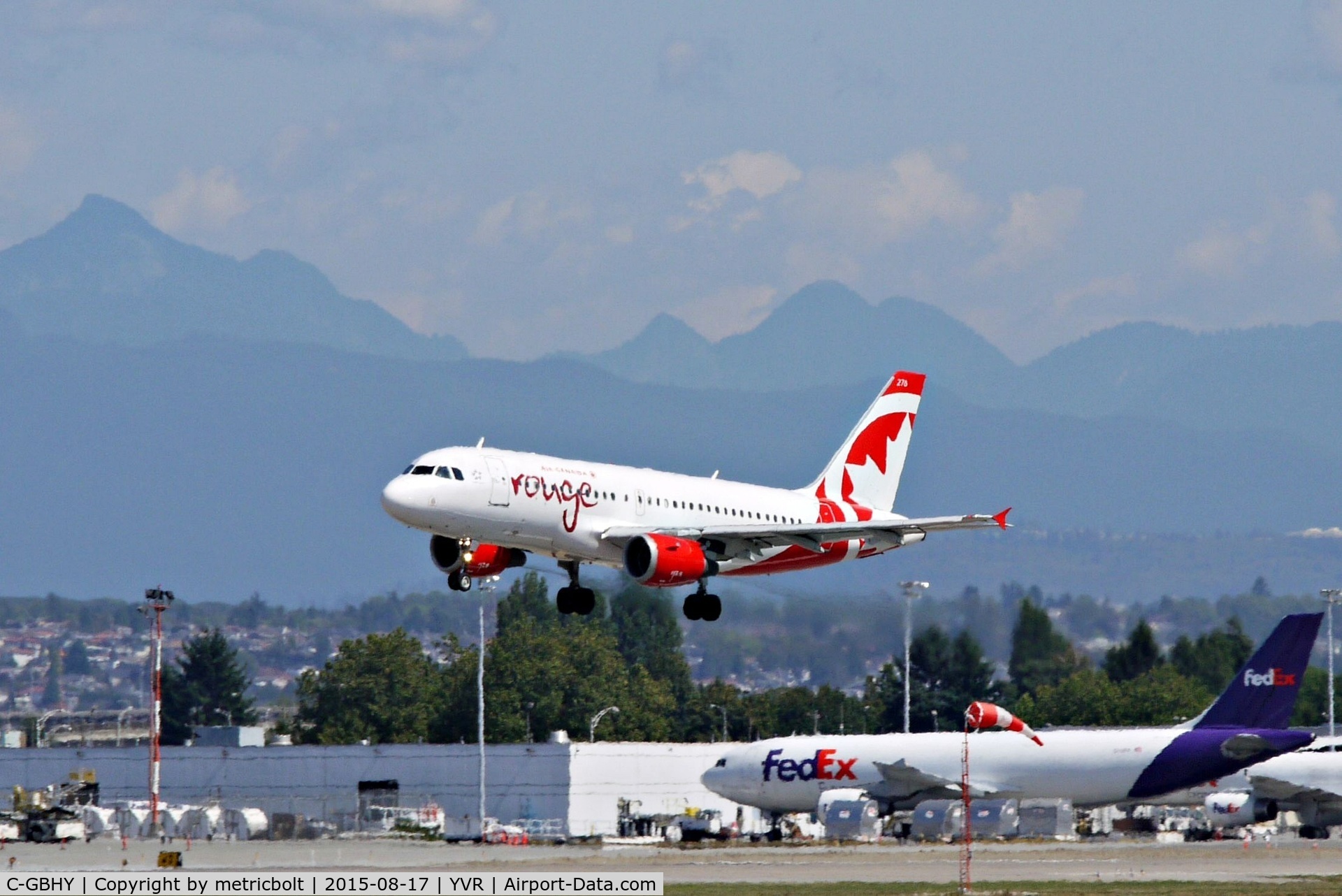 C-GBHY, 1998 Airbus A319-114 C/N 800, Arrival at YVR