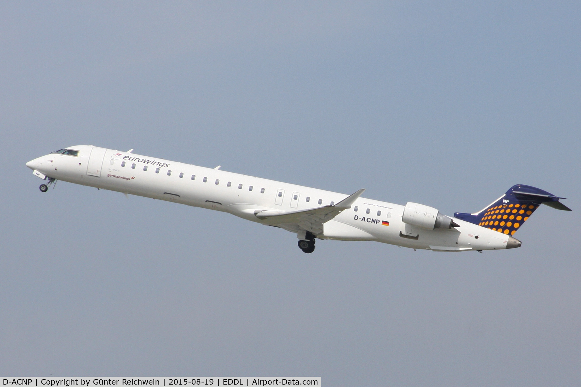 D-ACNP, 2010 Bombardier CRJ-900LR (CL-600-2D24) C/N 15259, Just airborne