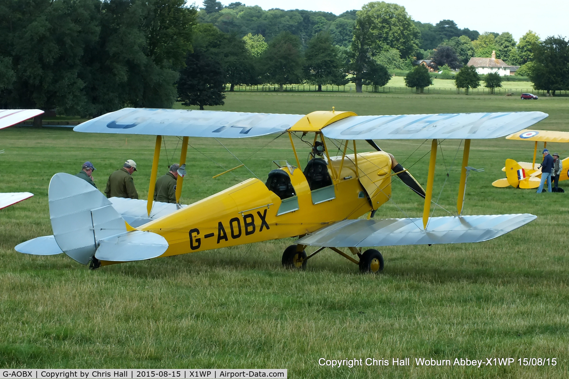 G-AOBX, 1940 De Havilland DH-82A Tiger Moth II C/N 83653, International Moth Rally at Woburn Abbey 15/08/15