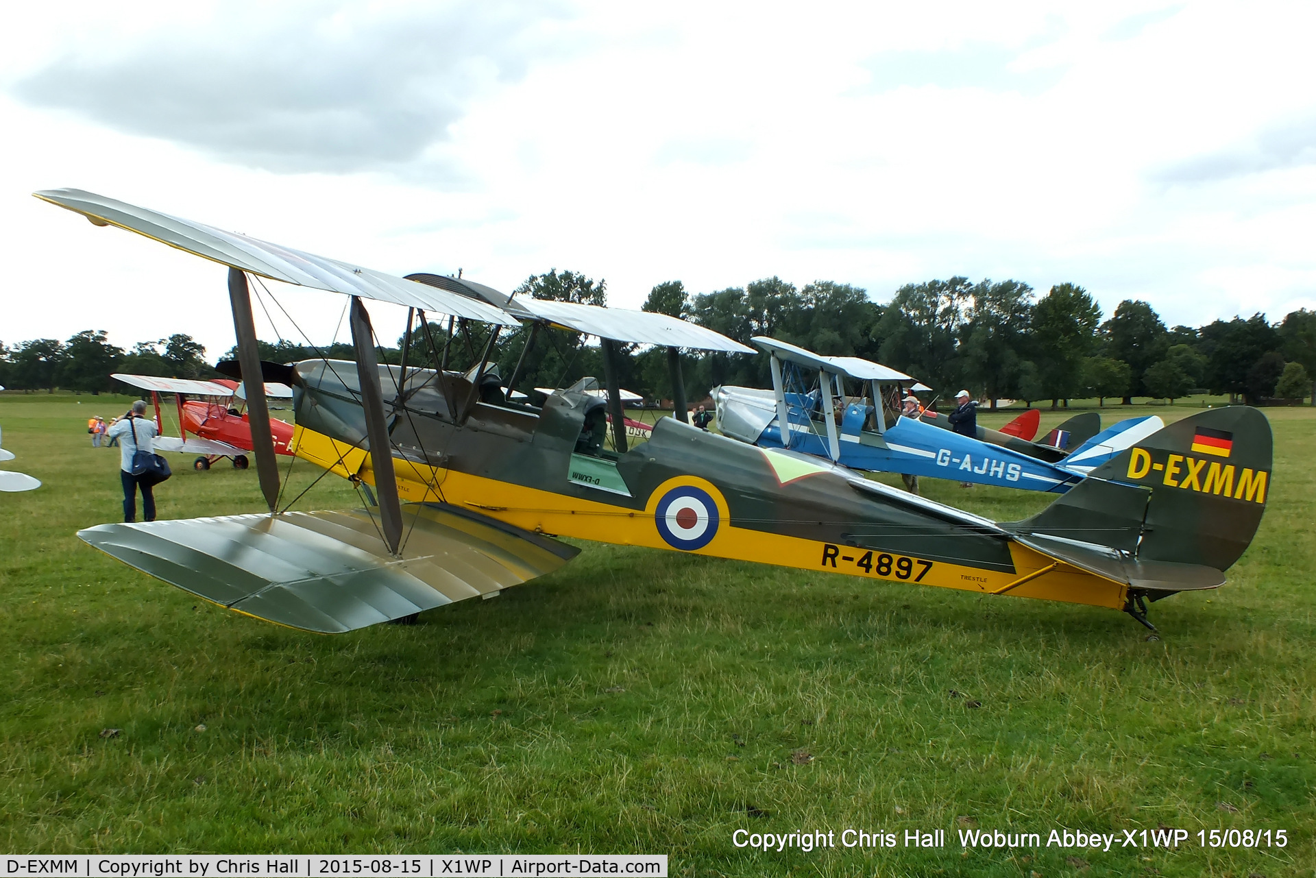 D-EXMM, 1939 De Havilland DH-82A Tiger Moth II C/N 82814, International Moth Rally at Woburn Abbey 15/08/15
