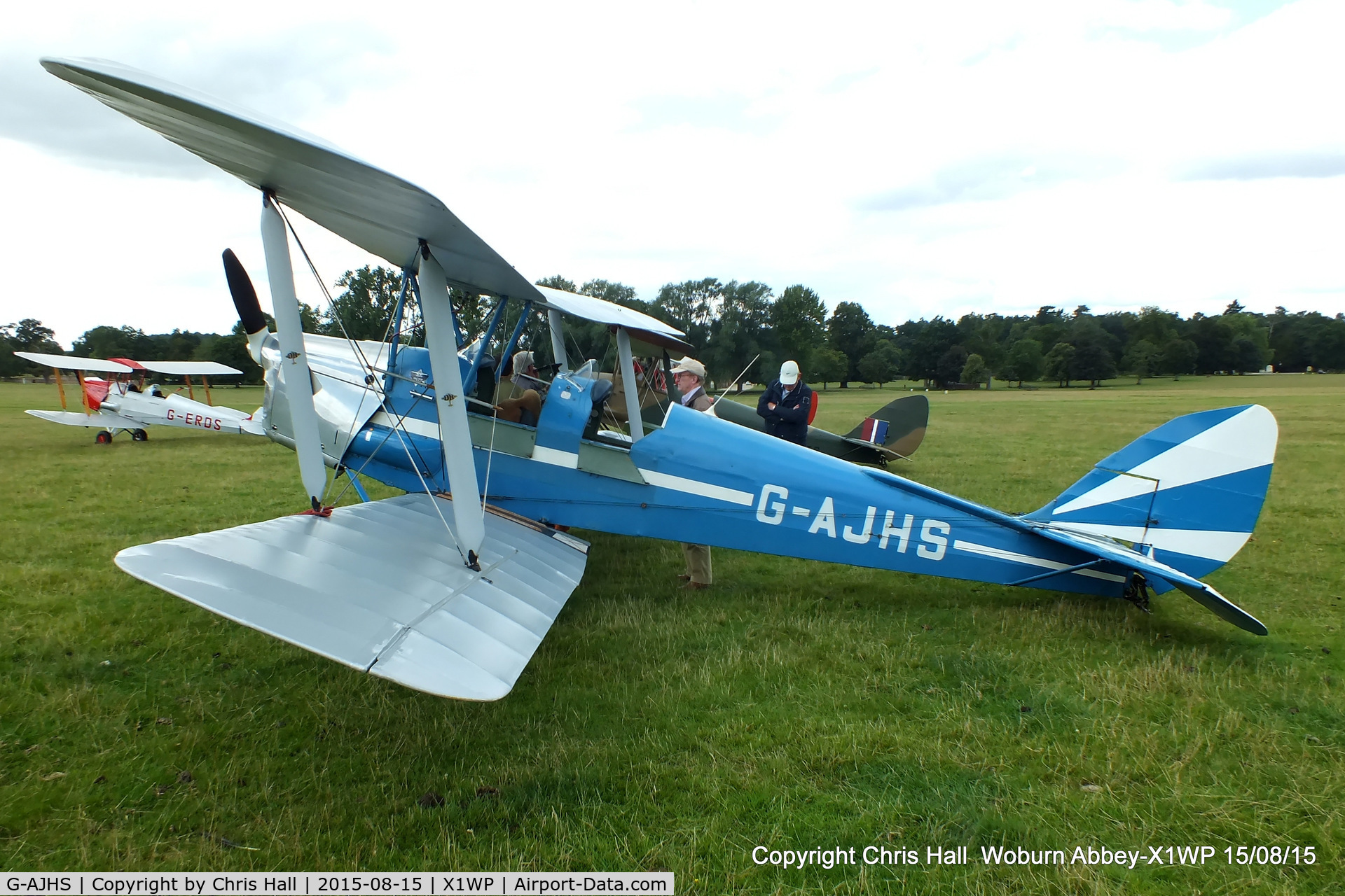 G-AJHS, 1941 De Havilland DH-82A Tiger Moth II C/N 82121, International Moth Rally at Woburn Abbey 15/08/15