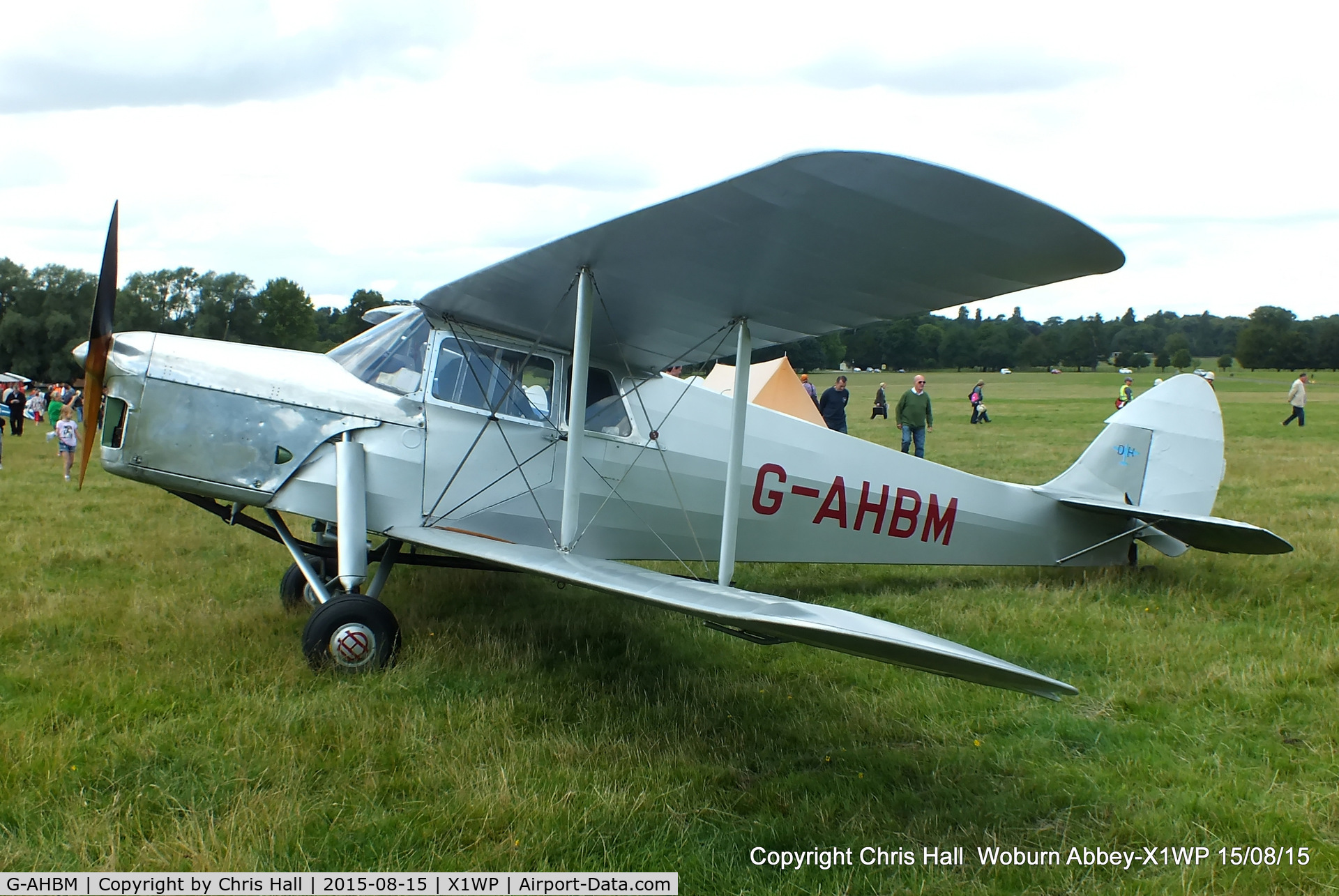 G-AHBM, 1935 De Havilland DH.87B Hornet Moth C/N 8126, International Moth Rally at Woburn Abbey 15/08/15