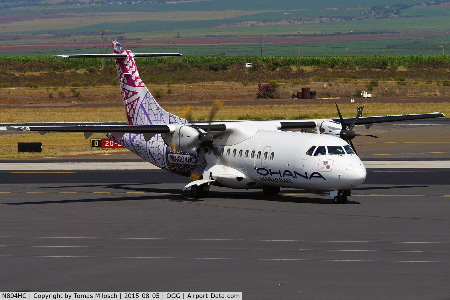 N804HC, 2004 ATR 42-500 C/N 623, ‘Ohana by Hawaiian – subsidiary of Hawaiian Airlines – is providing additional interisland services since 2014.