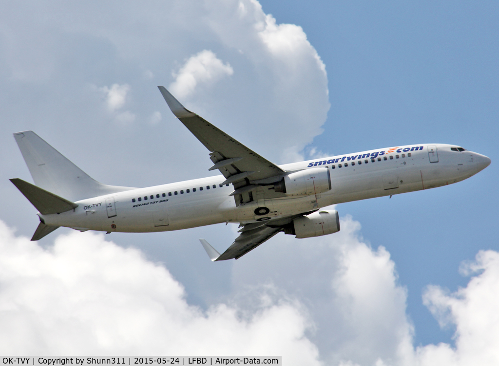 OK-TVY, 2007 Boeing 737-8Q8 C/N 30724, Climbing after take off...