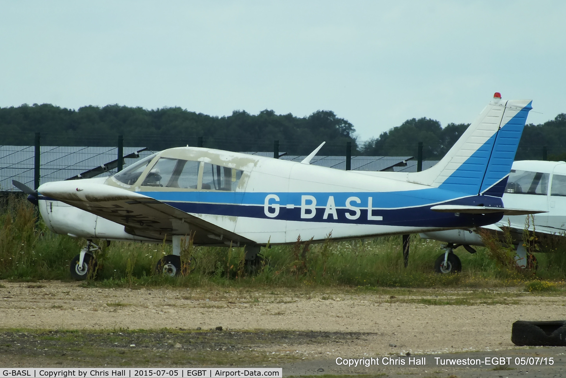 G-BASL, 1972 Piper PA-28-140 Cherokee F C/N 28-7325195, at Turweston