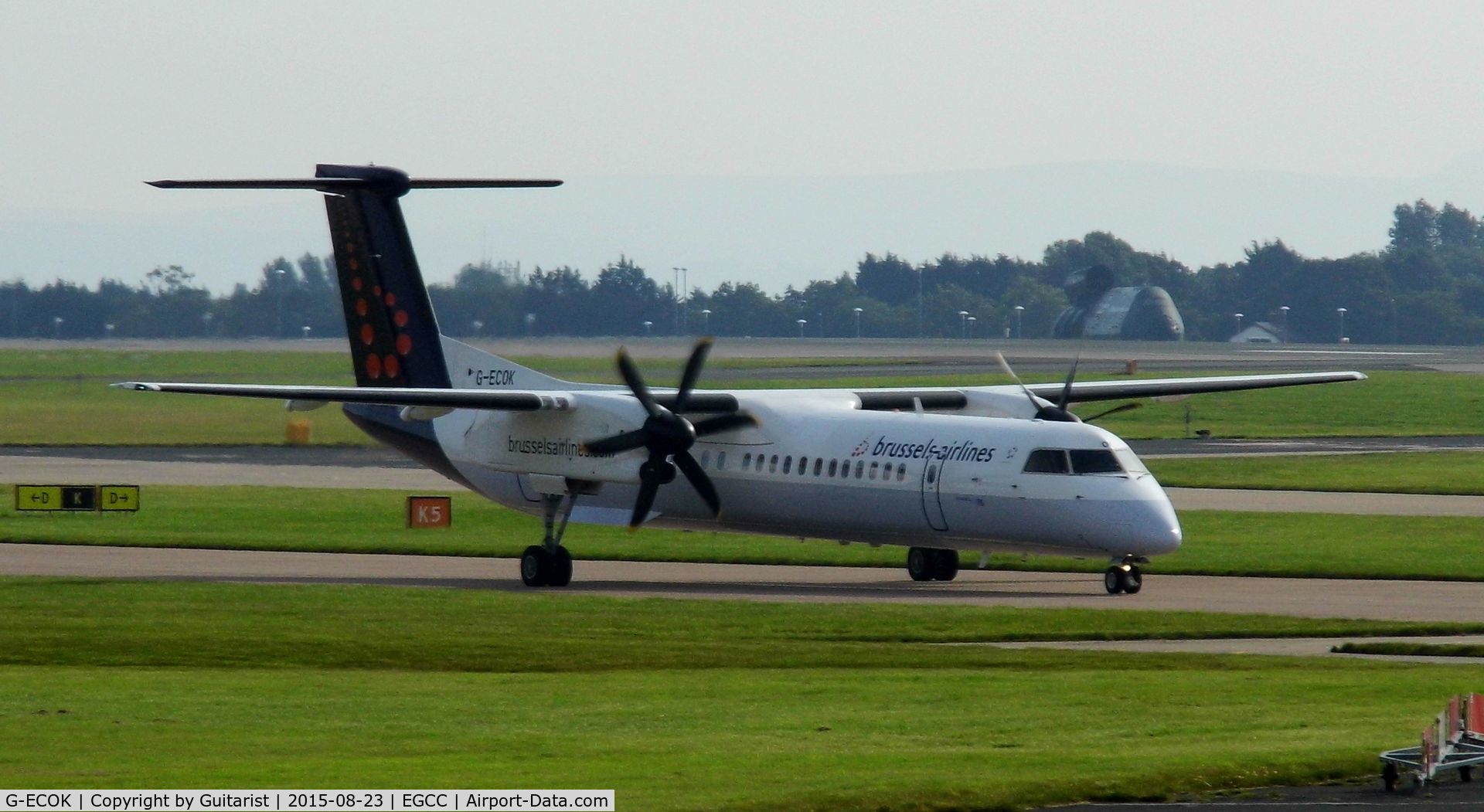 G-ECOK, 2008 Bombardier DHC-8-402Q Dash 8 C/N 4230, At Manchester