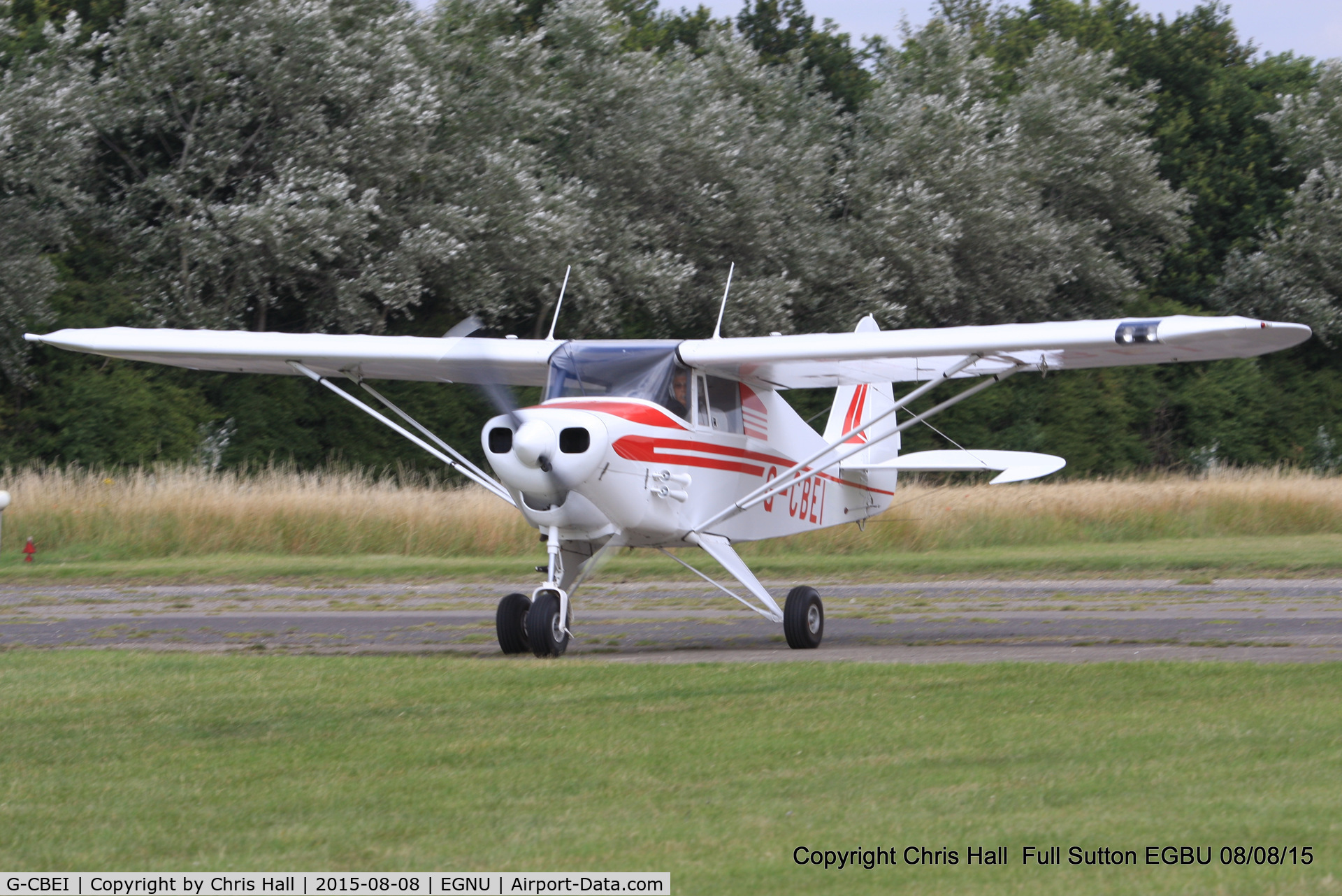 G-CBEI, 1961 Piper PA-22-108 Colt Colt C/N 22-9136, at the Vale of York LAA strut flyin, Full Sutton