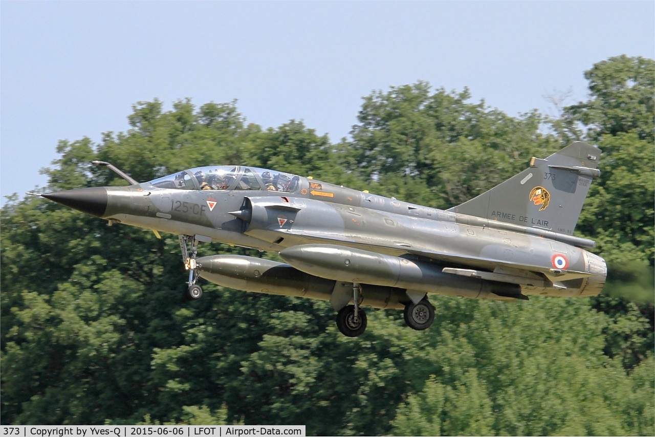 373, Dassault Mirage 2000N C/N 388, Dassault Mirage 2000N (125-CF), On final rwy 02, Tours Air Base 705 (LFOT-TUF) Air show 2015