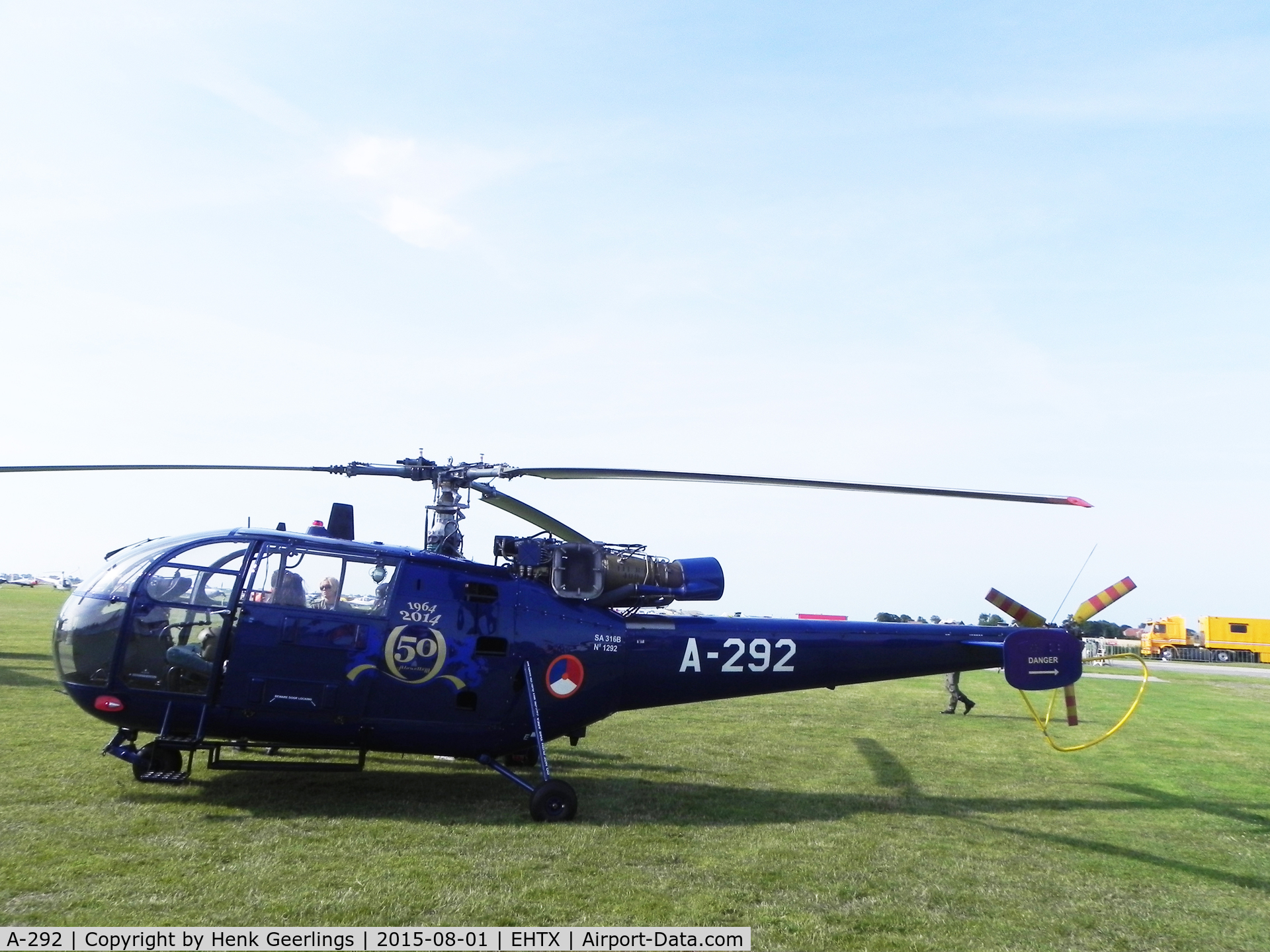 A-292, Sud SE-3160 Alouette III C/N 1292, Texel Airshow , August 2015 sticker BAF 50 yrs