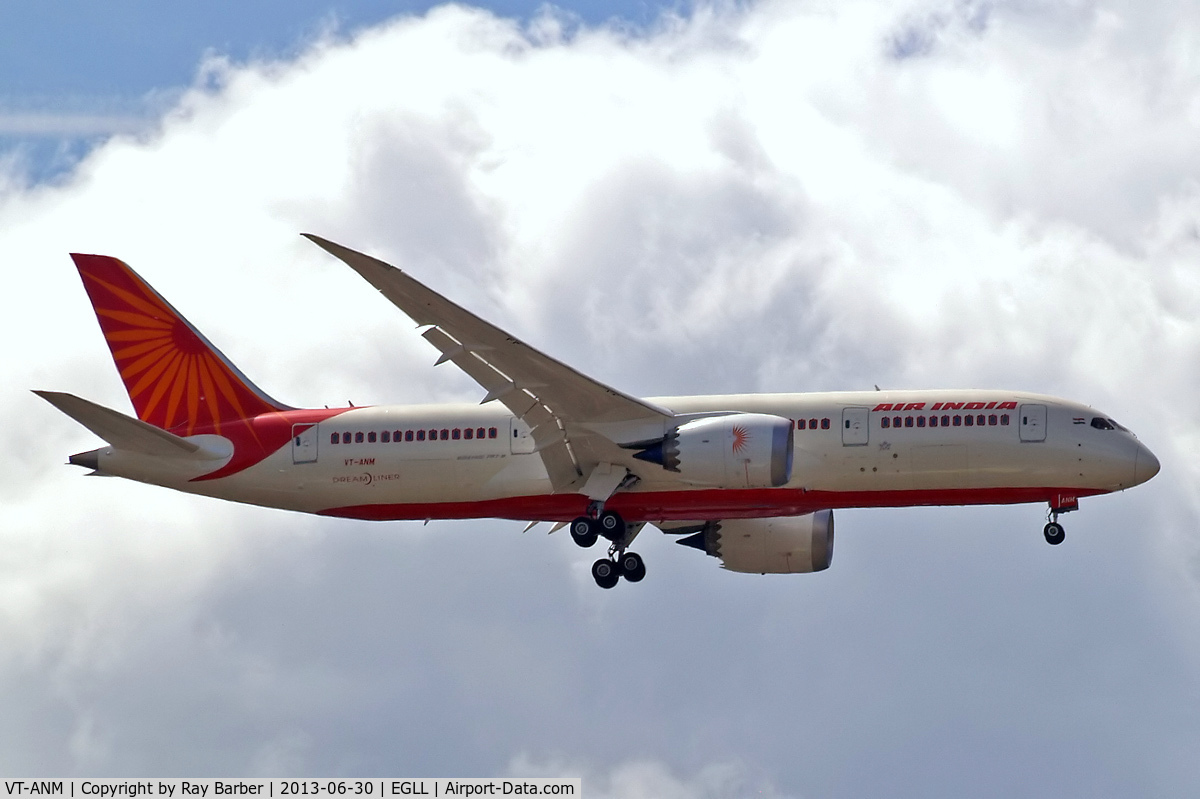 VT-ANM, 2012 Boeing 787-8 Dreamliner C/N 36284, Boeing 787-8 Dreamliner [36284] (Air India) Home~G 30/06/2013