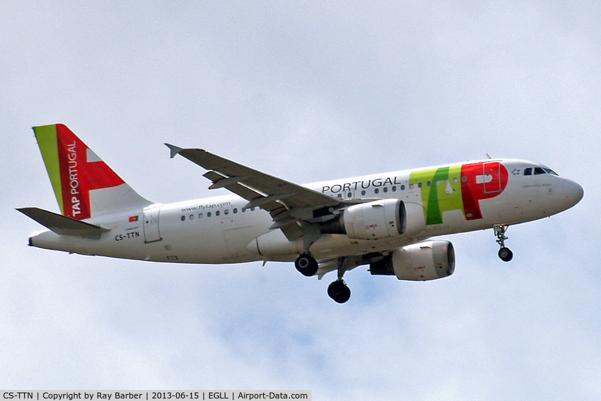 CS-TTN, 1999 Airbus A319-111 C/N 1120, Airbus A319-111 [1120] (TAP Portugal) Home~G 15/06/2013. On approach 27L.