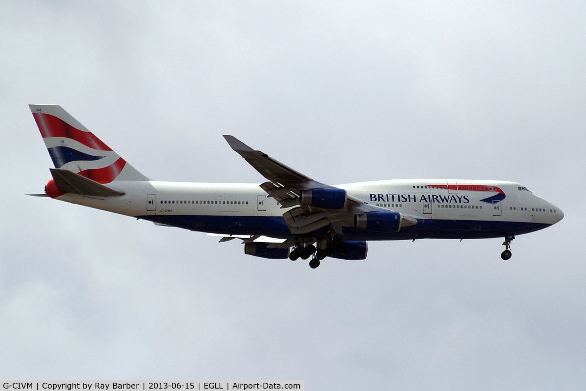 G-CIVM, 1997 Boeing 747-436 C/N 28700, Boeing 747-436 [28700] (British Airways) Home~G 15/06/2013. On approach 27L.