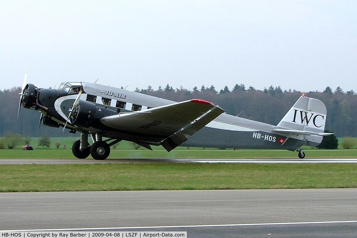 HB-HOS, 1939 Junkers Ju-52/3m g4e C/N 6580, Junkers Ju.52/3mg4e [6580] (Ju-Air) Birrfeld~HB 08/04/2009