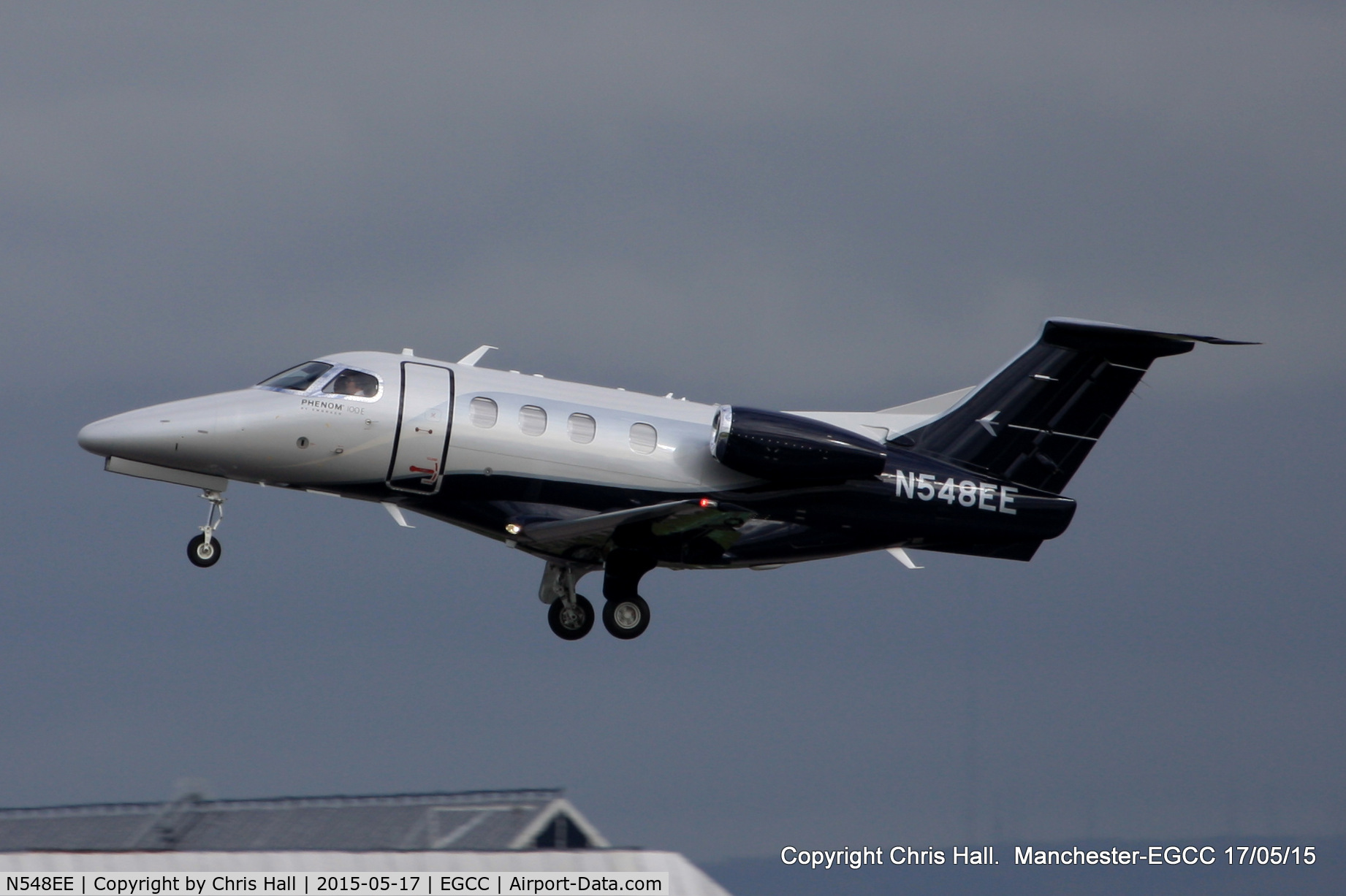 N548EE, 2015 Embraer EMB-500 Phenom 100 C/N 50000348, departing from RW23R