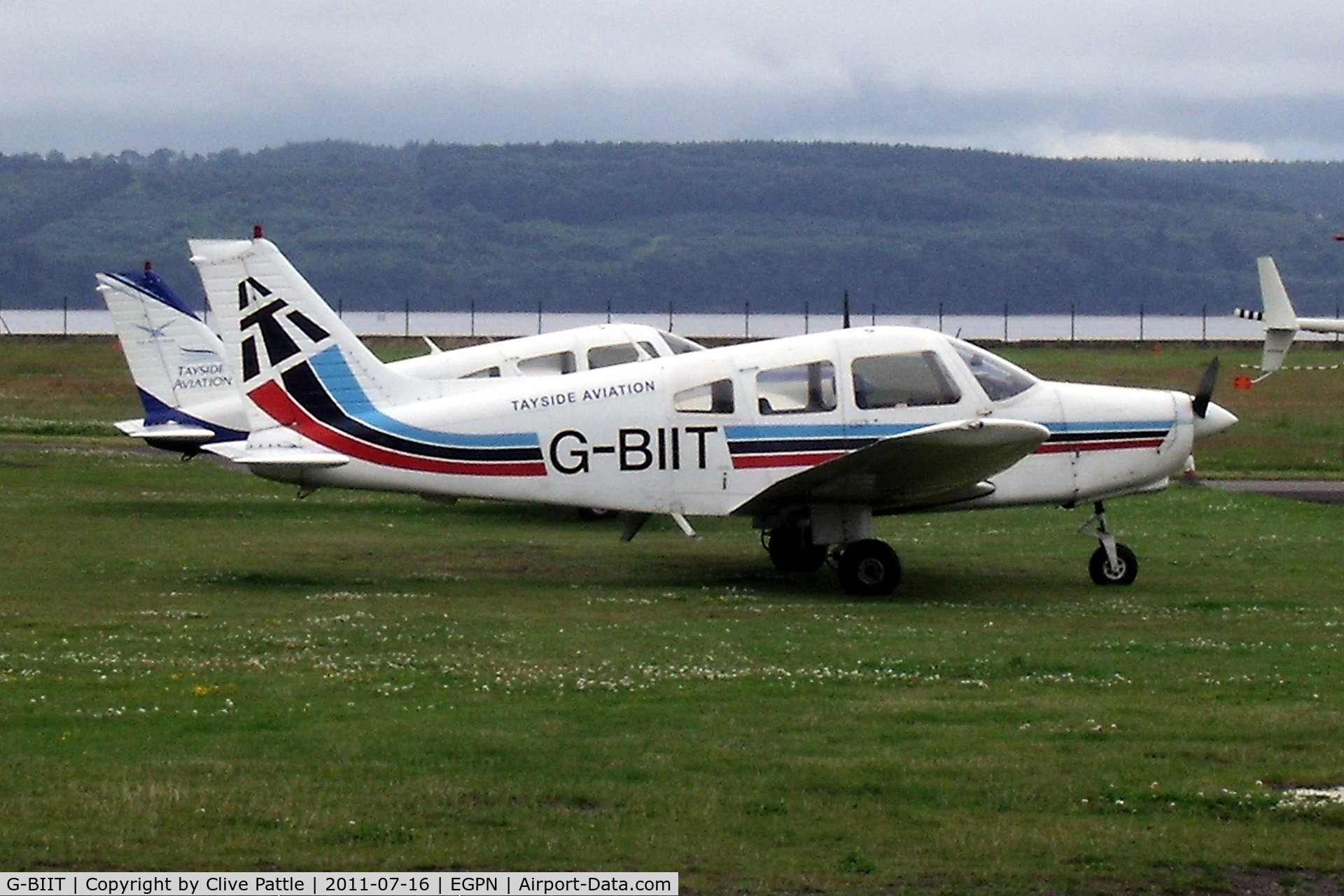 G-BIIT, 1980 Piper PA-28-161 Cherokee Warrior II C/N 28-8116052, Parked up at Dundee EGPN with Tayside Aviation.