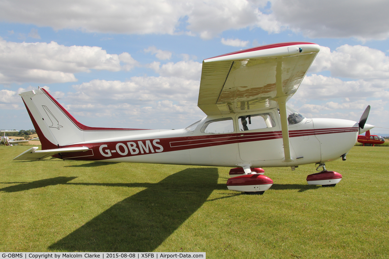 G-OBMS, 1977 Reims F172N Skyhawk C/N 1584, Reims F172N Skyhawk at Fishburn Airfield, August 8th 2015.