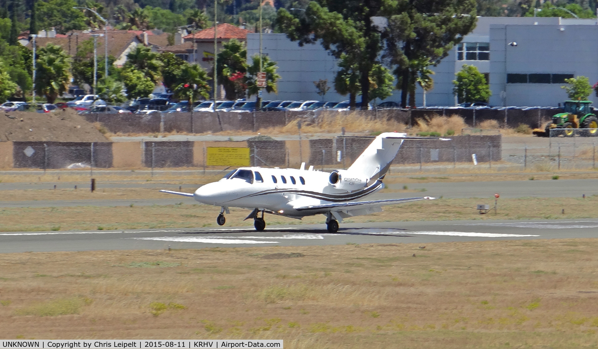 UNKNOWN, Miscellaneous Various C/N unknown, Locally-based Cessna Citation 525 landing runway 31R at Reid Hillview Airport, San Jose, CA. Photo taken from the control tower.