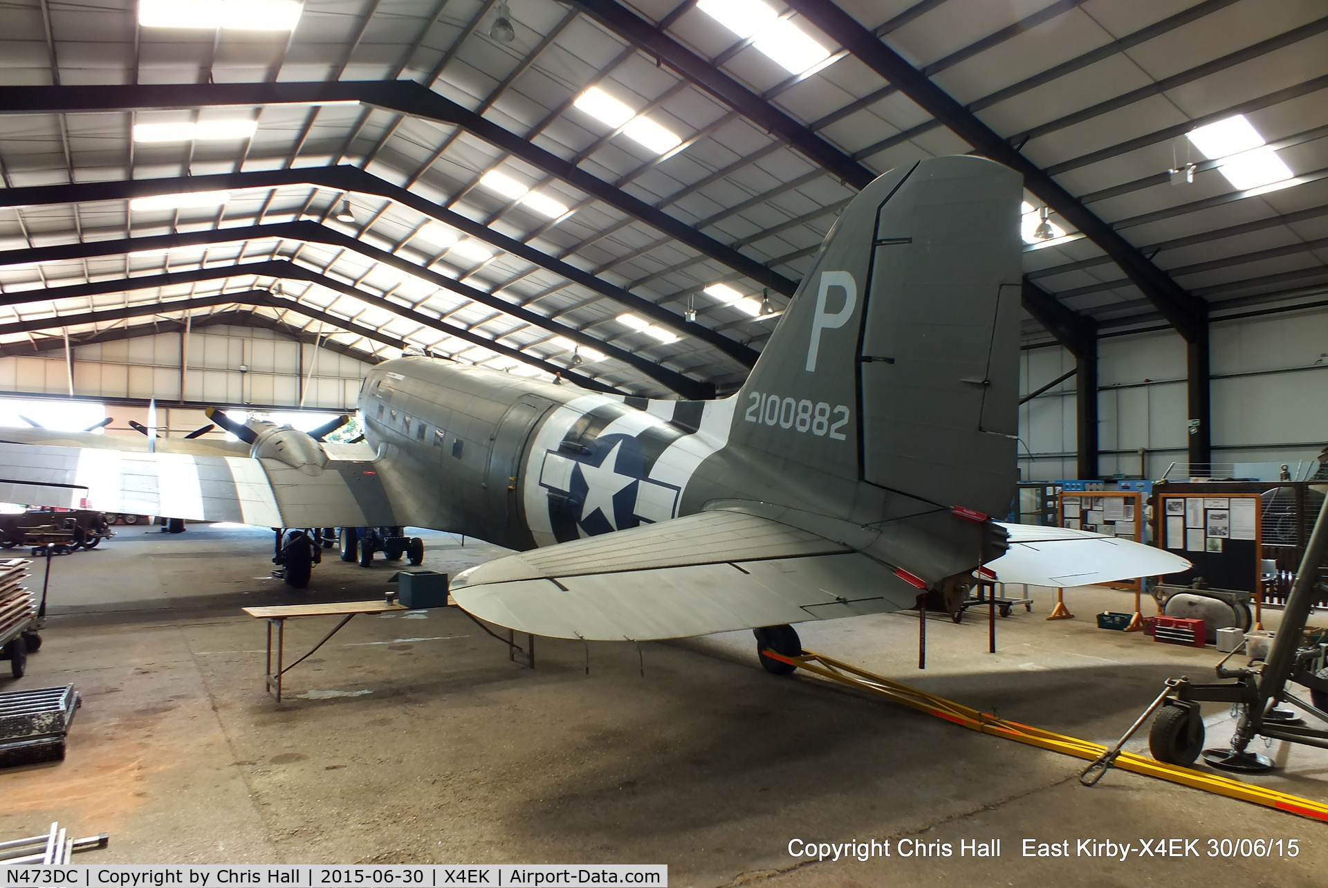 N473DC, 1942 Douglas DC3C (C-47A) C/N 19345, at the Lincolnshire Aviation Heritage Centre, RAF East Kirkby