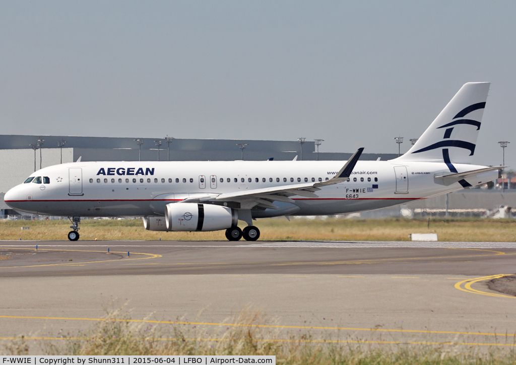 F-WWIE, 2015 Airbus A320-232 C/N 6643, C/n 6643 - To be SX-DGZ