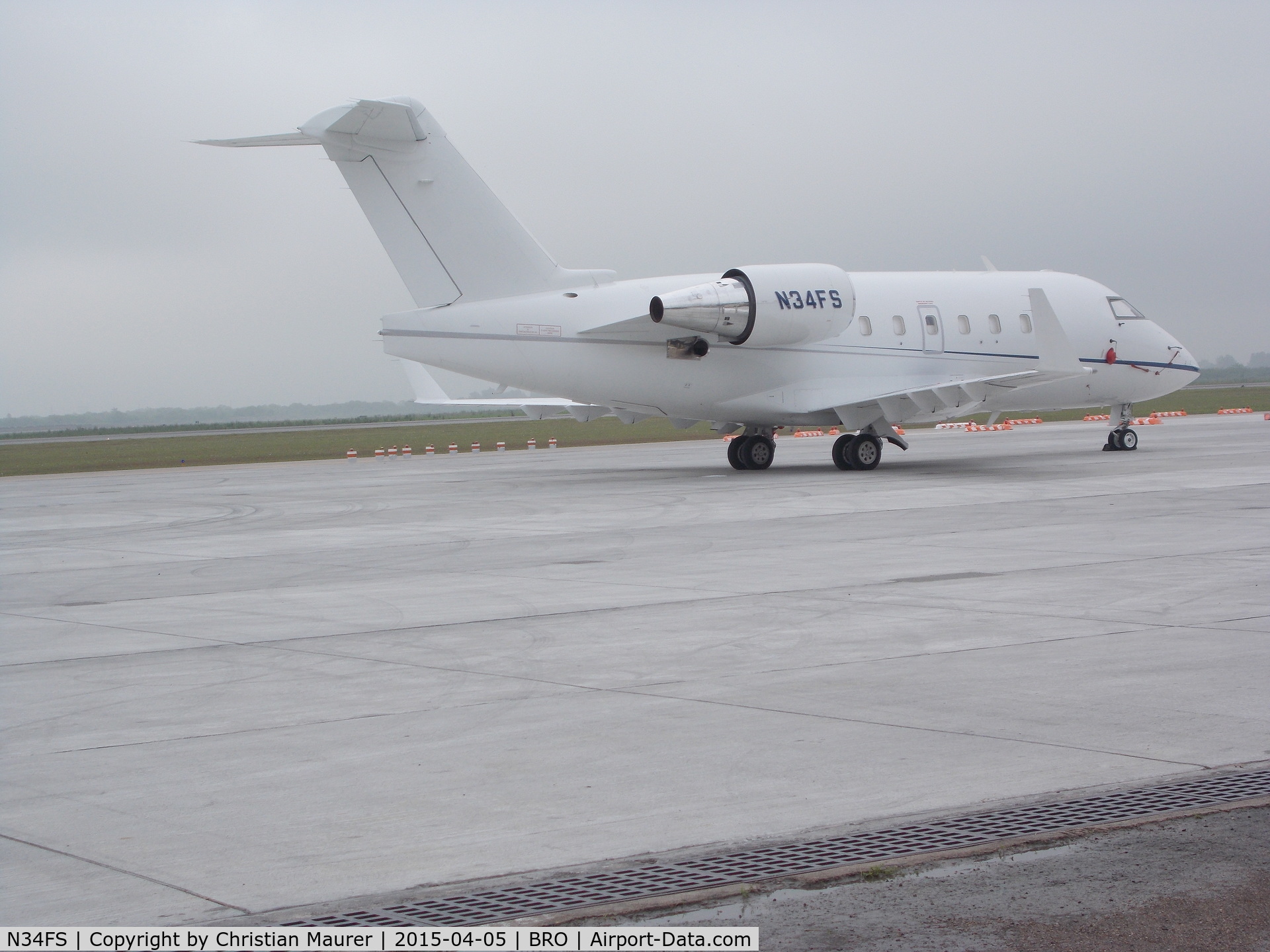 N34FS, 1996 Bombardier Challenger 604 (CL-600-2B16) C/N 5307, Private CL65 Parked At Brownsville