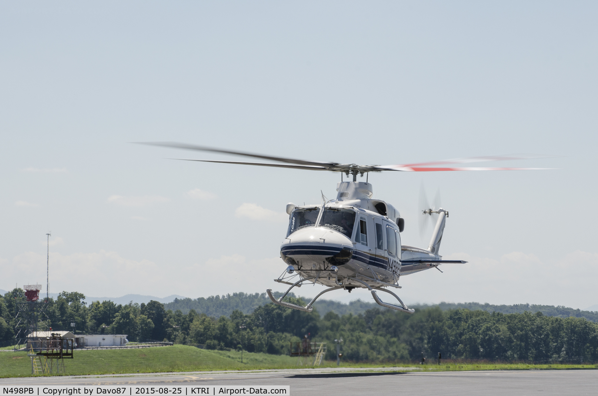 N498PB, 2013 Bell 412EP C/N 36649, Pilots performed multiple spins (left and right) while hovering less than ten feet above the tarmac.