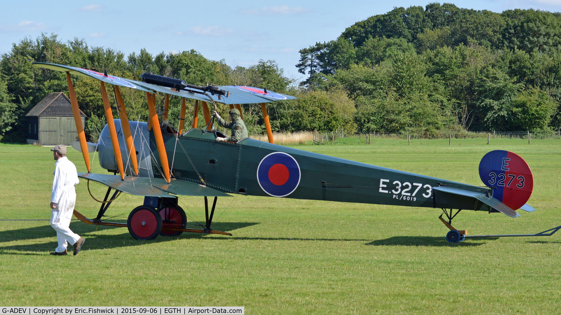 G-ADEV, 1918 Avro 504K C/N R3/LE/61400, 4. E3273 at The Shuttleworth Pagent Airshow, Sep. 2015.