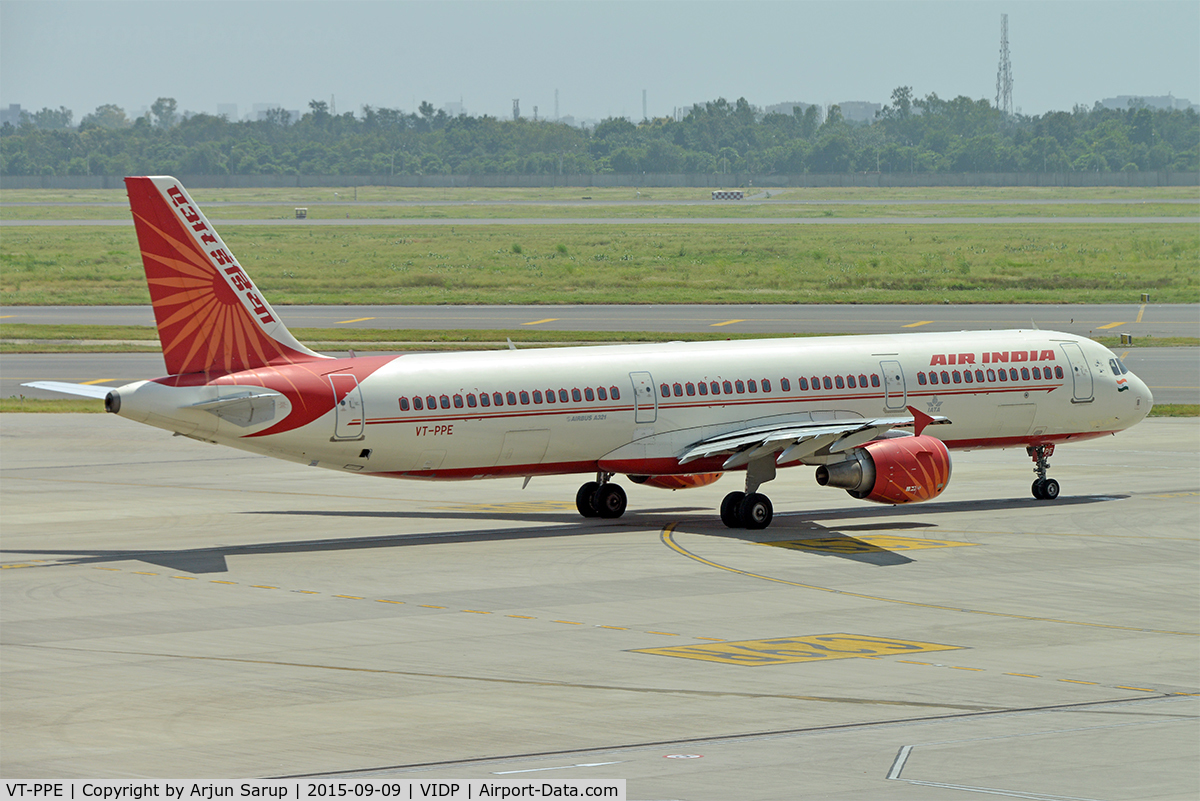 VT-PPE, 2007 Airbus A321-211 C/N 3326, Taxiing out of IGIA T-3.