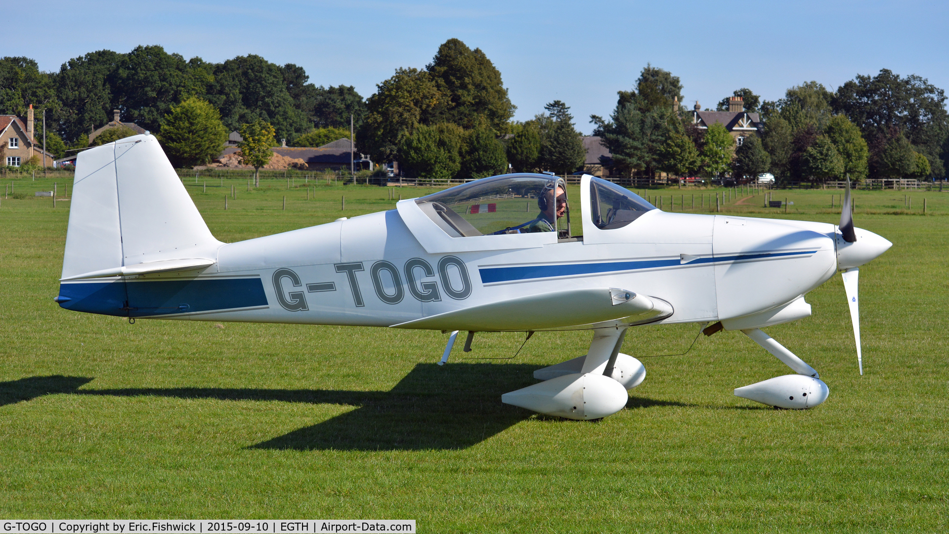 G-TOGO, 2003 Vans RV-6A C/N PFA 181A-13447, 2. G-TOGO preparing to depart visiting The Shuttleworth Collection, Old Warden.