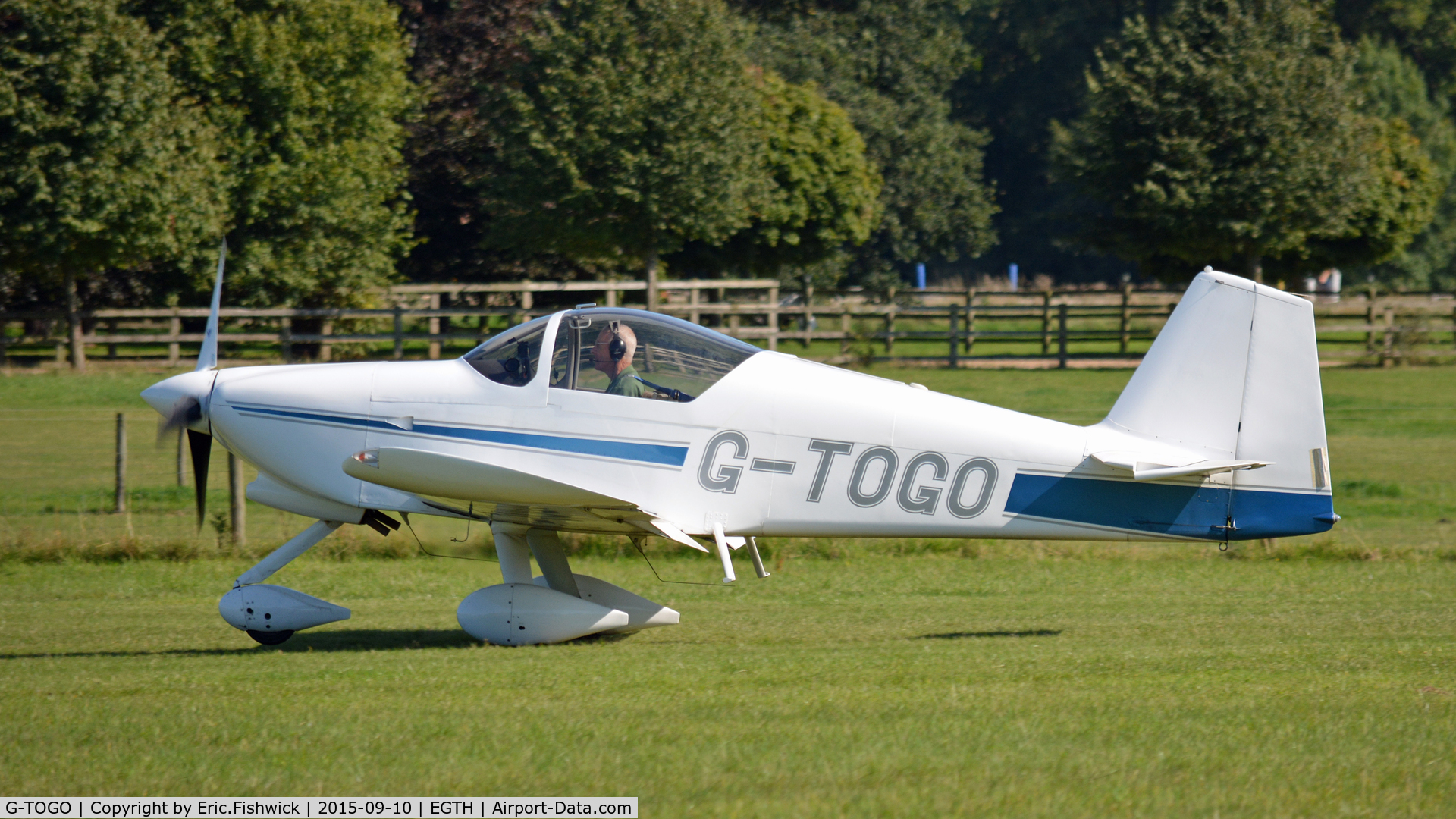 G-TOGO, 2003 Vans RV-6A C/N PFA 181A-13447, 1. G-TOGO departing The Shuttleworth Collection, Old Warden.