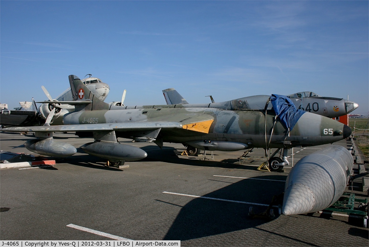 J-4065, Hawker Hunter F.58 C/N 41H-697432, Hawker Hunter F.58, Preserved at Les Ailes Anciennes Museum, Toulouse-Blagnac