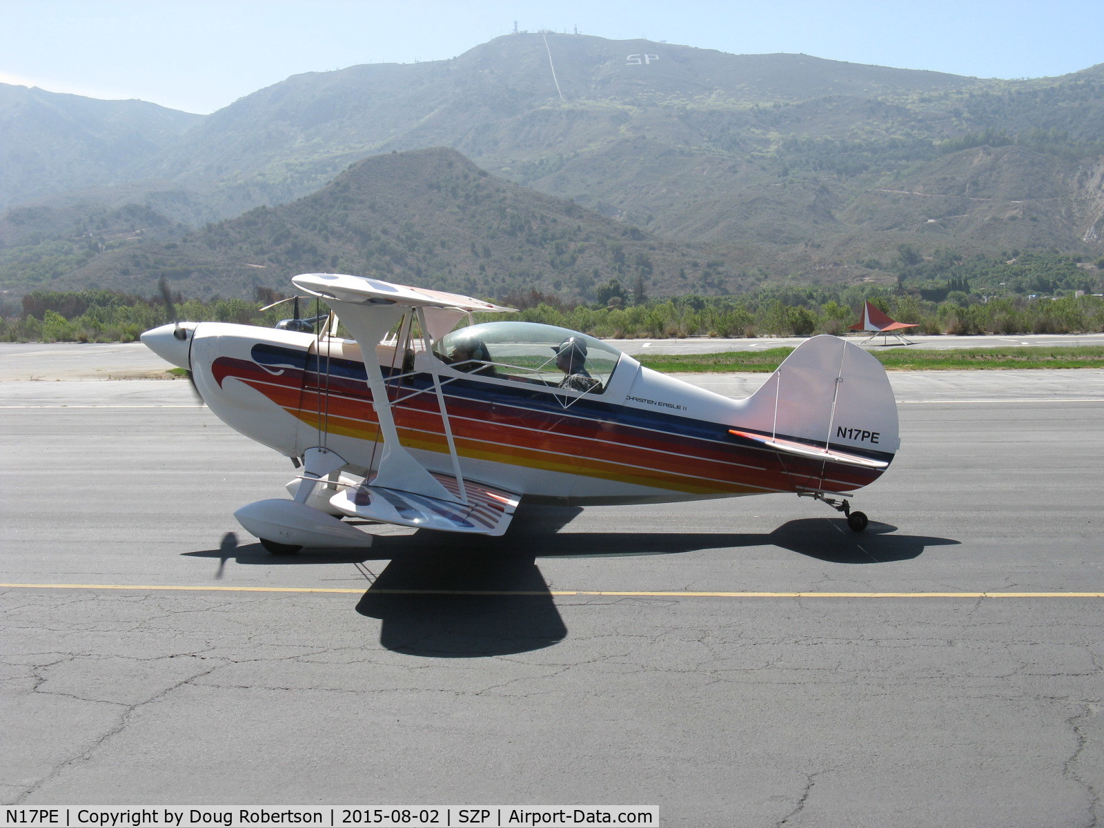 N17PE, 1996 Aviat Eagle II C/N PE001, 1996 Eberle AVIAT EAGLE II, Lycoming AEIO-360 200 Hp, Experimental design of Frank Christensen as Christen Eagle II 2-place, later by Aviat also in this kit form, taxi back