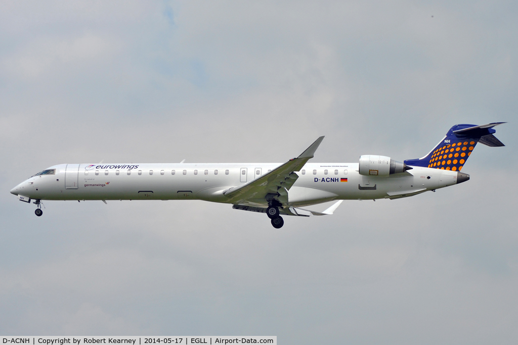 D-ACNH, 2009 Bombardier CRJ-900 NG (CL-600-2D24) C/N 15247, On short finals at LHR