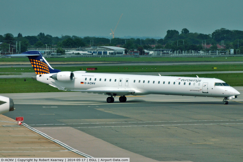 D-ACNV, 2011 Bombardier CRJ-900LR (CL-600-2D24) C/N 15268, Taxiing to stand after arrival