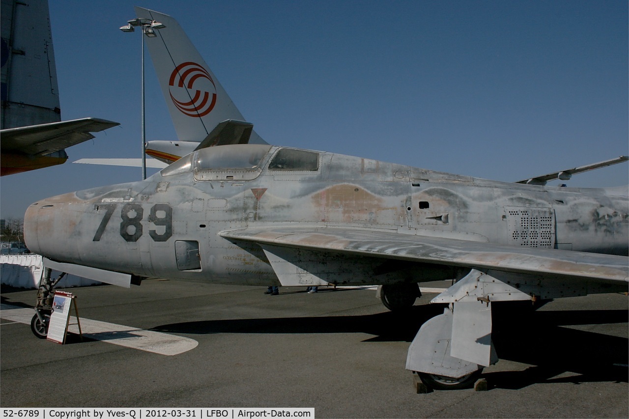 52-6789, 1952 Republic F-84F Thunderstreak C/N Not found 52-6789, Republic F-84F Thunderstreak, Preserved at Les Ailes Anciennes Museum, Toulouse-Blagnac