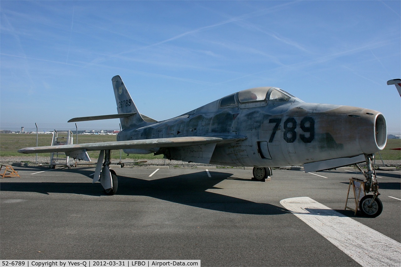 52-6789, 1952 Republic F-84F Thunderstreak C/N Not found 52-6789, Republic F-84F Thunderstreak, Preserved at Les Ailes Anciennes Museum, Toulouse-Blagnac