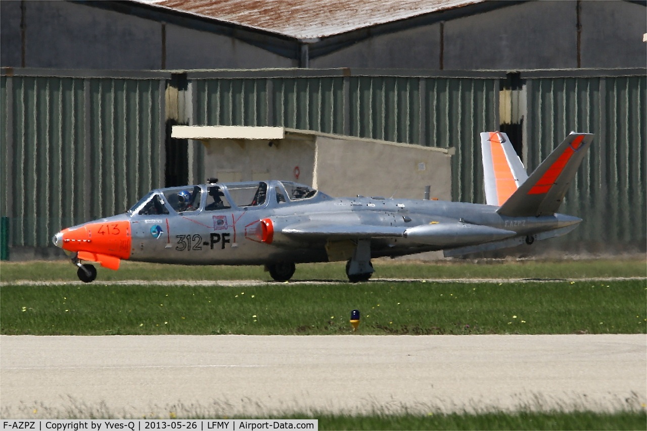 F-AZPZ, 1963 Fouga CM-170 Magister C/N 413, Fouga CM-170 Magister, Taxiing to parking area, Salon de Provence Air Base 701 (LFMY) Open day 2013