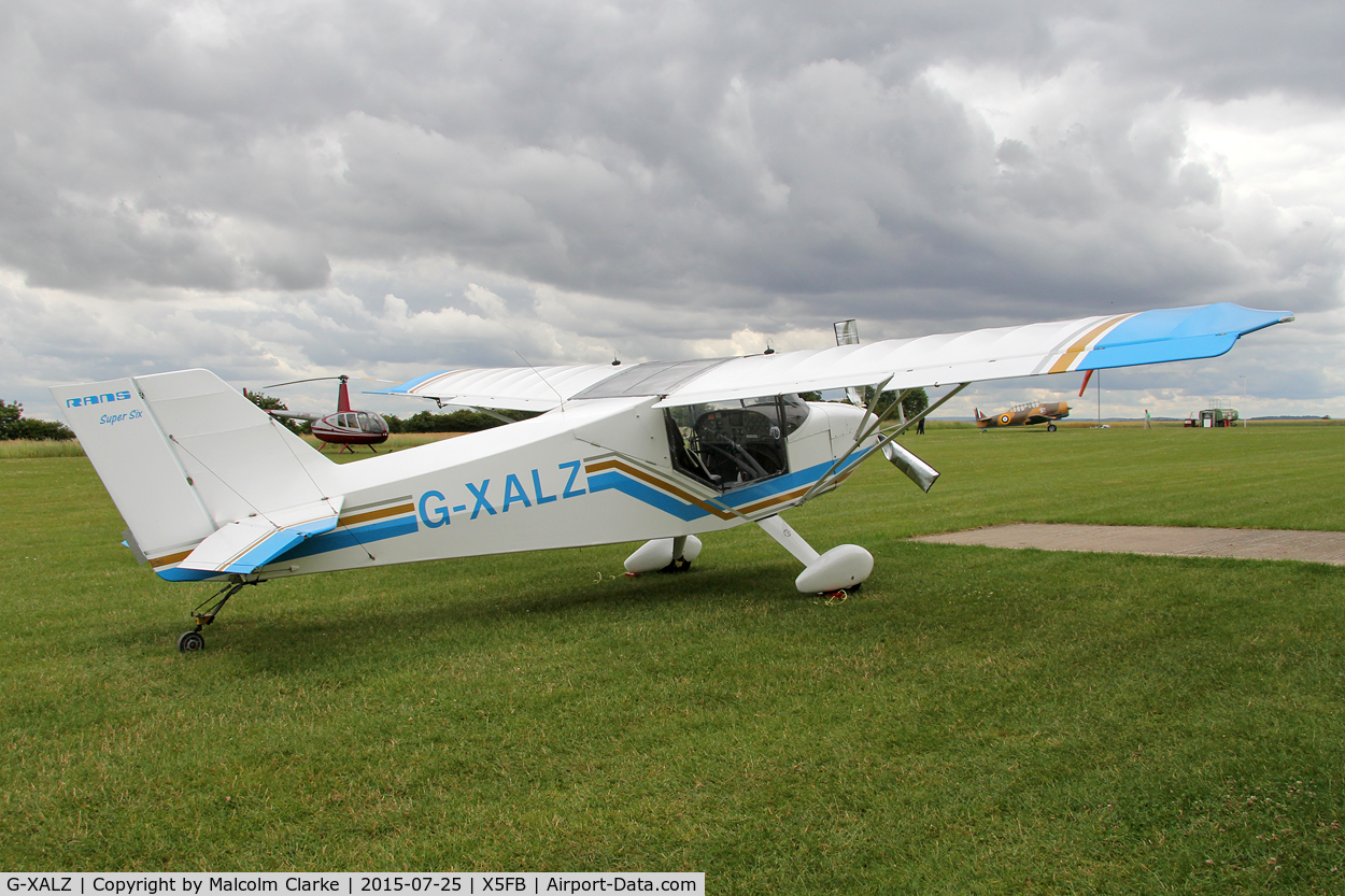 G-XALZ, 2009 Rans S-6S-116 Super Six C/N PFA 204A-14378, Rans S-6S-116 Super Six, an airfield resident, Fishburn Airfield, July 25th 2015.