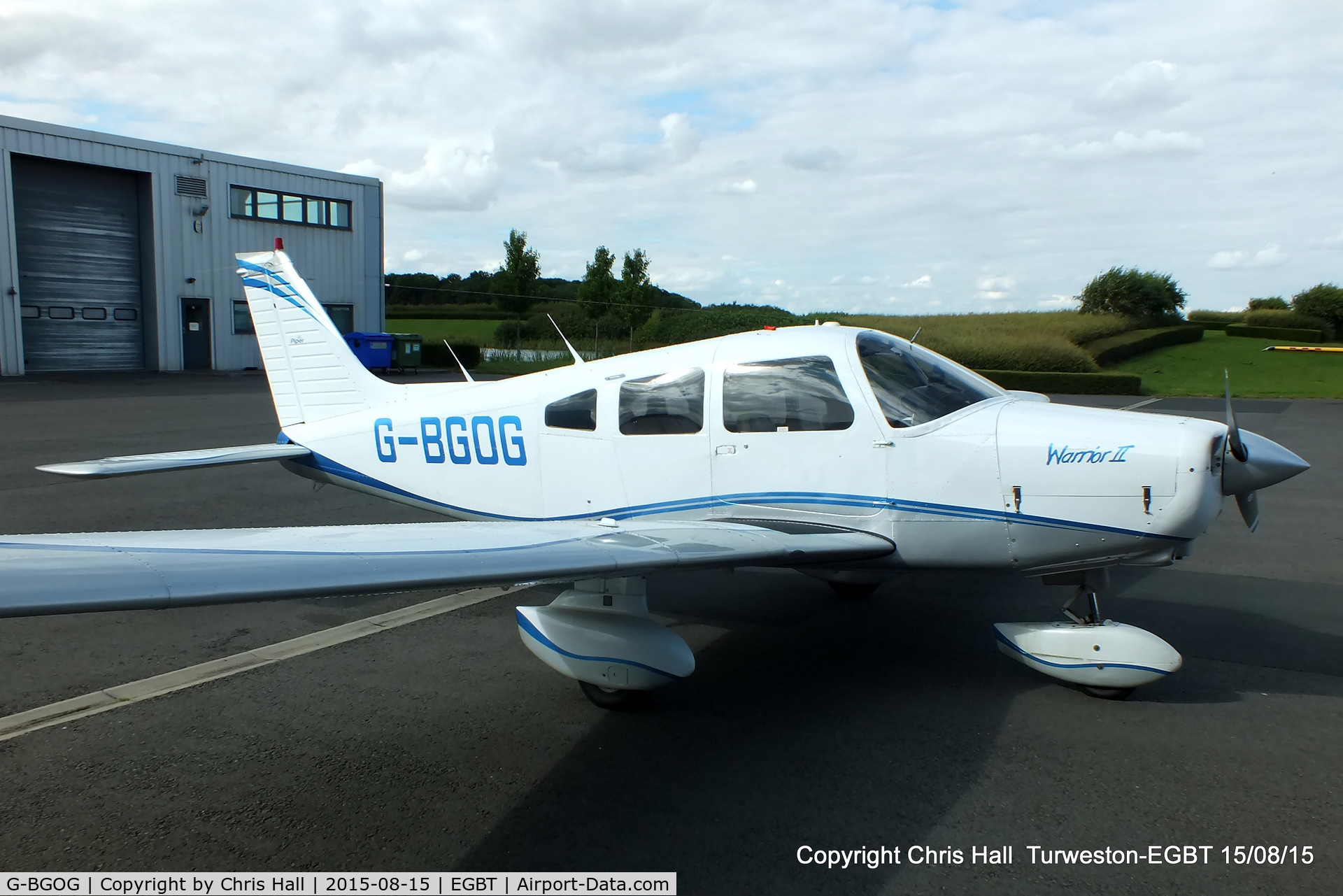 G-BGOG, 1979 Piper PA-28-161 Cherokee Warrior II C/N 28-7916350, at Turweston