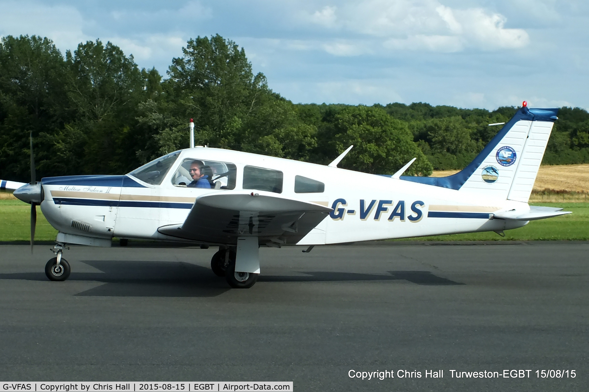 G-VFAS, 1974 Piper PA-28R-200 Cherokee Arrow C/N 28R-7435104, at Turweston