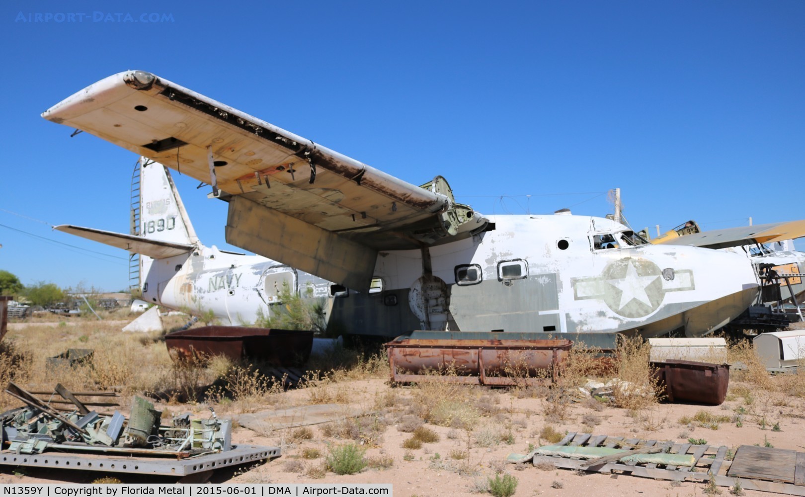 N1359Y, Grumman UF-1 Albatross (Model G-64) C/N 131890 (233), Grumman UF-2 in a private boneyard near Davis Monthan