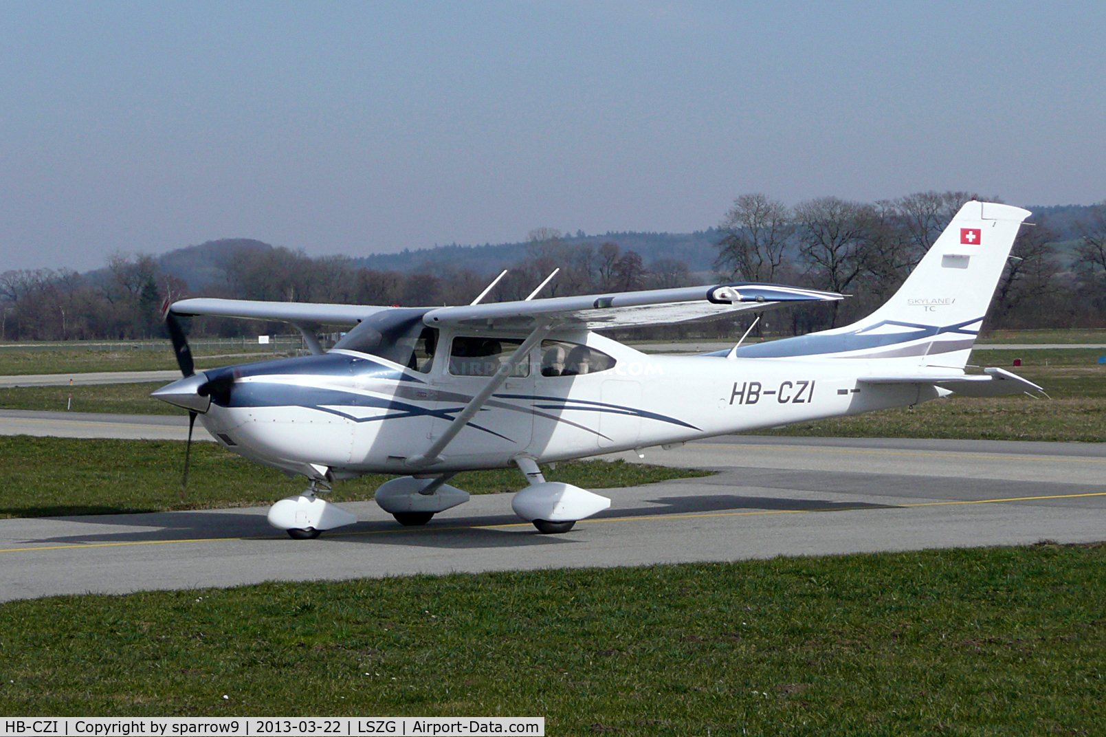 HB-CZI, 2007 Cessna T182T Turbo Skylane C/N T18208735, back from a spring flight